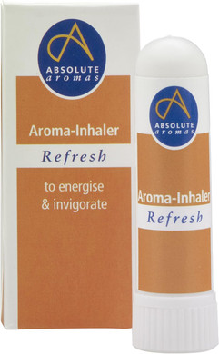 Absolute Aromas Refresh Aroma Inhaler With 100% Pure, Natural Essential Oils -Natural Lime, Sweet Orange And Spearmint - Instant Mood Boosting Relief During Times Of Stress