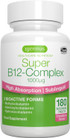 Super B12-Complex 1000Mcg, Sublingual, Clean Label & Vegan, Methylcobalamin Vitamin B12, 180 Servings, High Absorption Sugar-Free Melts, 1-A-Day, By Igennus