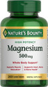 Nature'S Bounty Magnesium, Bone And Muscle Health, Whole Body Support, Tablets, 500 Mg, 200 Ct