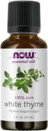 Now Essential Oils, White Thyme Oil, Empowering Aromatherapy Scent, Steam Distilled, 100% Pure, Vegan, Child Resistant Cap, 1-Ounce