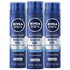 Nivea Men Maximum Hydration Shave Gel With Aloe Vera And Provitamin B5, Shaving Gel For Men, 3 Pack Of 7 Oz Cans