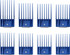 Andis 13105 8-Piece Universal Attachment Snap-On Comb Set; Sizes: 5/8