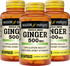 Mason Natural Whole Herb Ginger 500 Mg - Healthy Circulation Support And May Sooth Upset Stomach*, Natural Herbal Supplement, 60 Capsules (Pack Of 3)