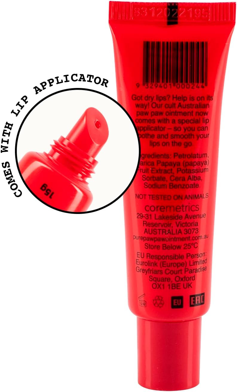 Pure Paw Paw Australian Ointment with Watermelon to Smooth and Soothe, Suitable For Lips, All Skin Types and Makeup 15g