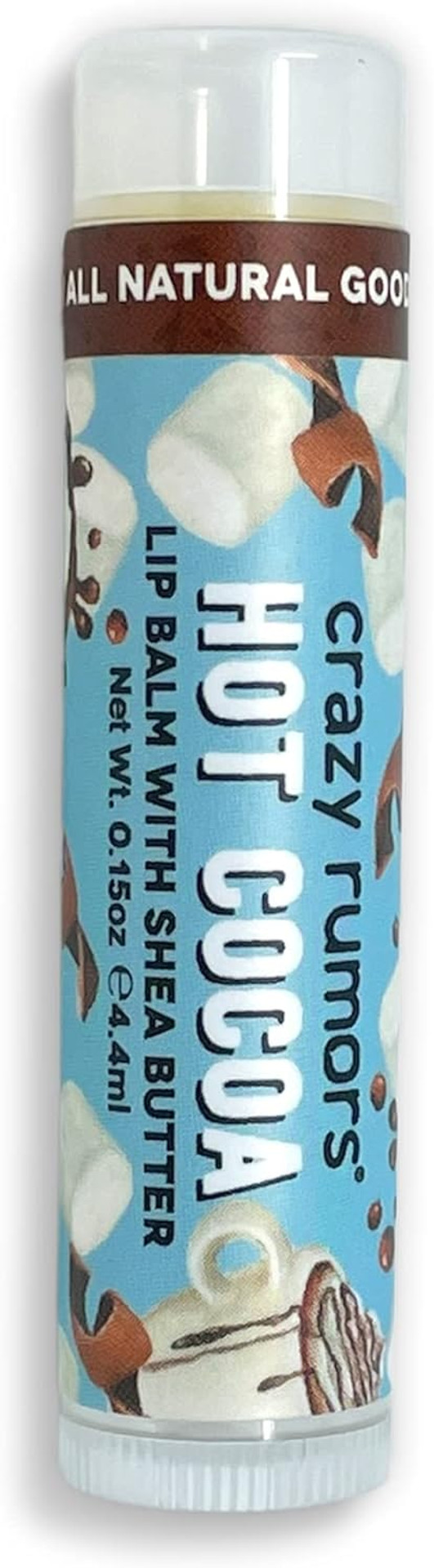 Crazy Rumors Hot Cocoa Shea Butter Soothing Lip Balm Stick For Dry Lips, 100% Natural And Vegan 4G Crazy Rumors Hot Cocoa Shea Butter Soothing Lip Balm Stick For Dry Lips, 100% Natural And Vegan 4G