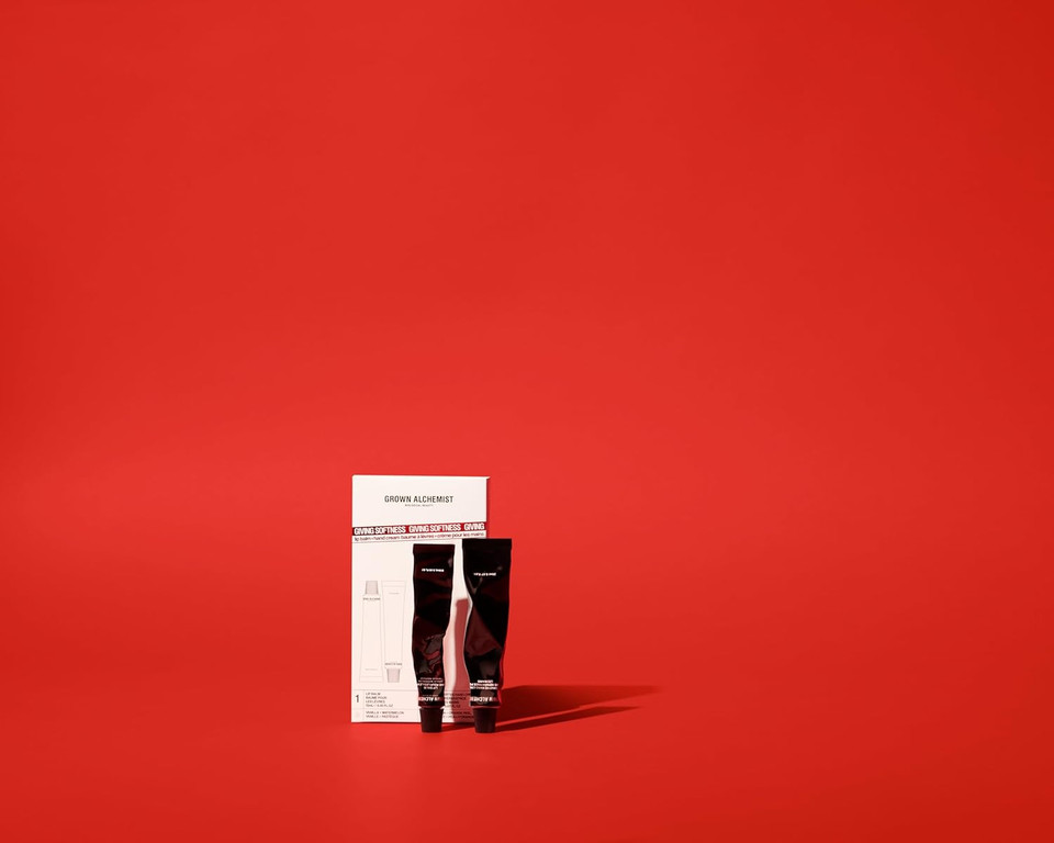 Grown Alchemist Giving Softness, Limited Edition Gift Set & Value pack - 12ml Moisturising Lip Balm, 20ml Restorative Hand Cream