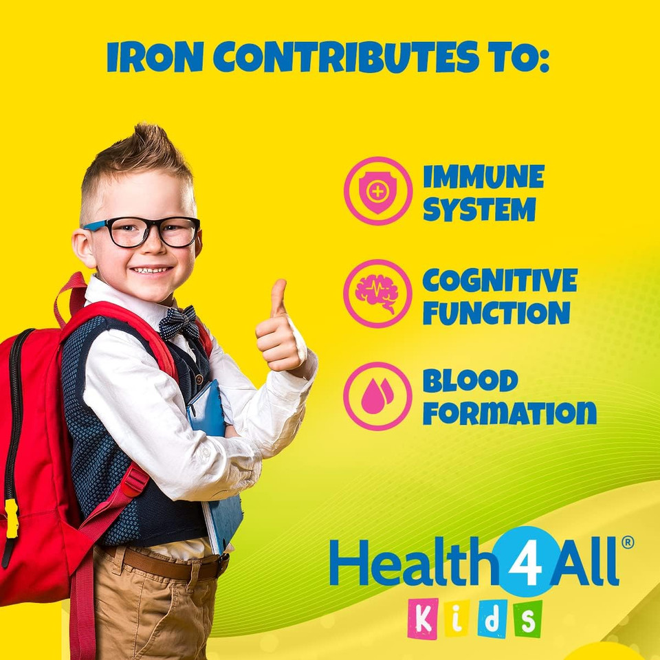 Health4All Kids Iron Chewable 60 Tablets Learning and Growth Support. Vegan Iron Supplement for Children

SIZE: 60 Count (Pack of 1)