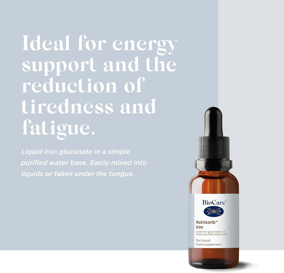 Biocare Nutrisorb Iron | For A Reduction Of Tiredness & Fatigue - 15Ml