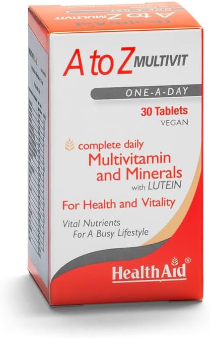 HealthAid A to Z Multivitamins and Minerals, 30 Vegetarian Tablets