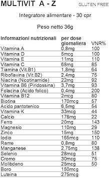 HealthAid A to Z Multivitamins and Minerals, 30 Vegetarian Tablets