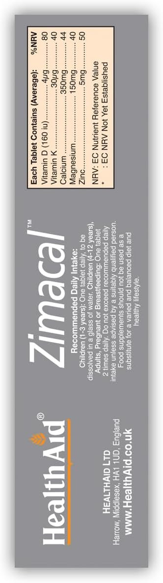 HealthAid Zimacal - Effervescent - 20 Tablets