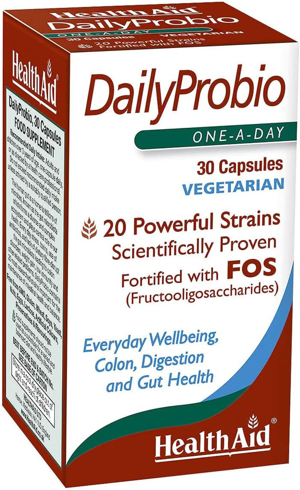 HealthAid DailyProbio Vegi Capsules, 30 -Count