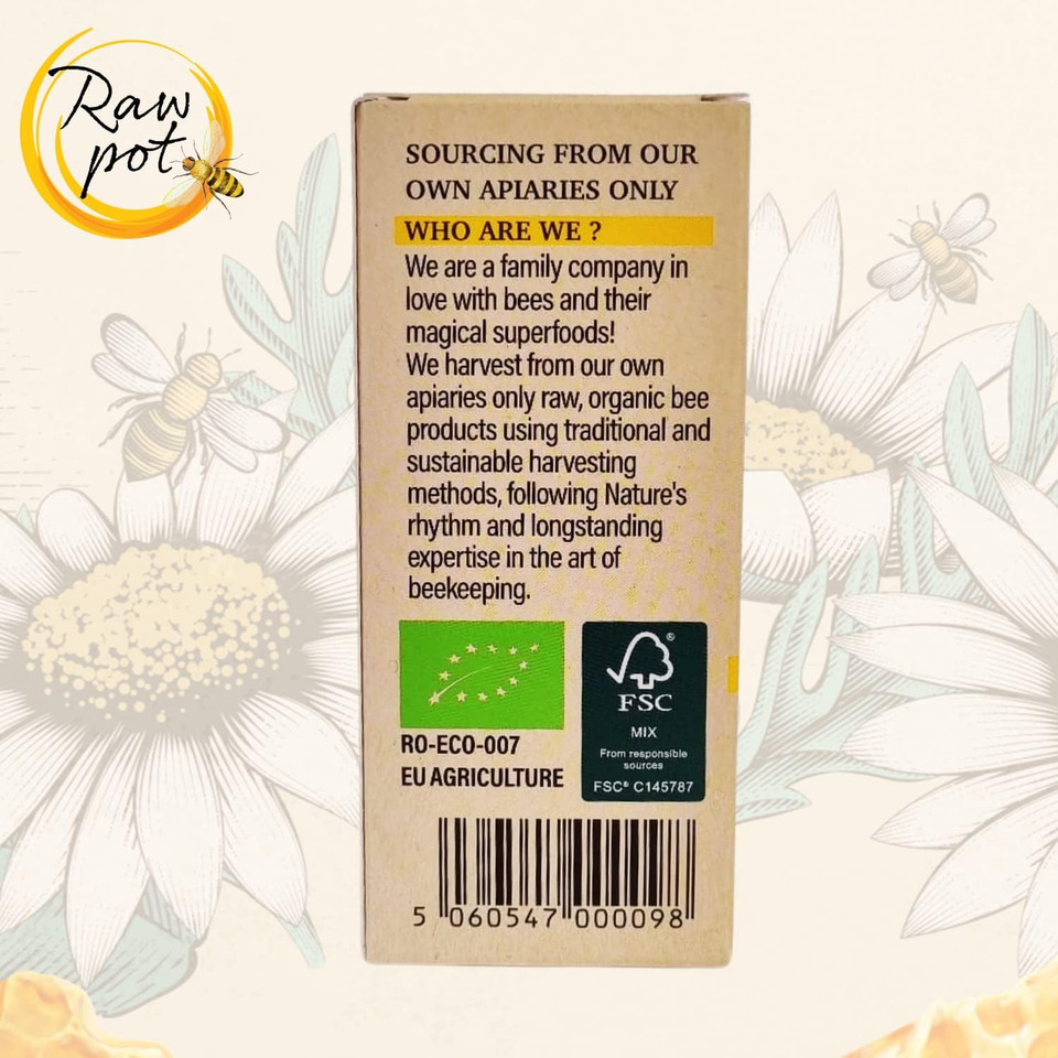 Raw Pot - Organic Raw Propolis Kids 1+ Spray | Alcohol-Free 100% Pure Unpasteurised Bee Propolis Extract | Children Immune Booster | Relief Sore Throat Spray | Immunity Supplement For Kids (20Ml)