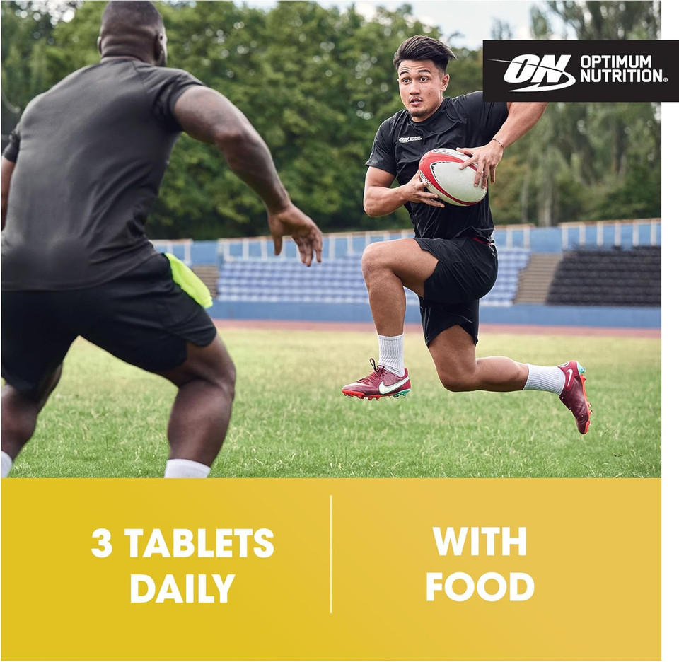 Optimum Nutrition Opti-Men Multi-Vitamin Supplements for Men with Vitamin D, Vitamin C, Vitamin B6 and Amino Acids, Unflavoured, 30 Servings, 90 Capsules