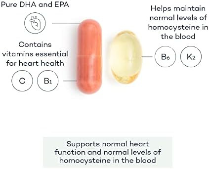 Prime Fifty Heart & Blood Supplements  Multi-Nutrient Tablets With Vitamin B12, Coq10 And Omega 3 Fish Oil  Supports Normal Heart Function And Homocysteine Levels  28 Day Supply