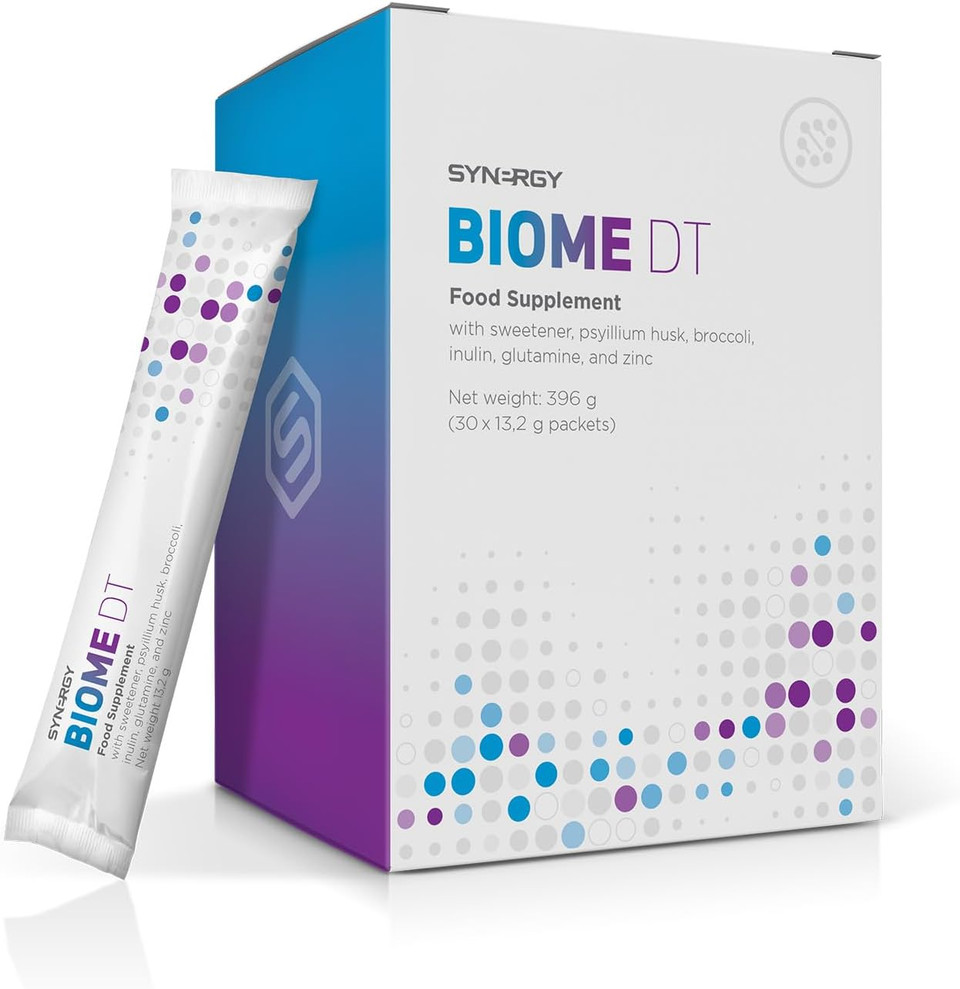 Synergy Worldwide Biomedt | Digestive Health And Microbiome Supplement | Supports Digestive Health, Immune Function | Psyllium, Inulin, L-Glutamine, Zinc | Gluten Free, Vegetarian | 30 Sachets