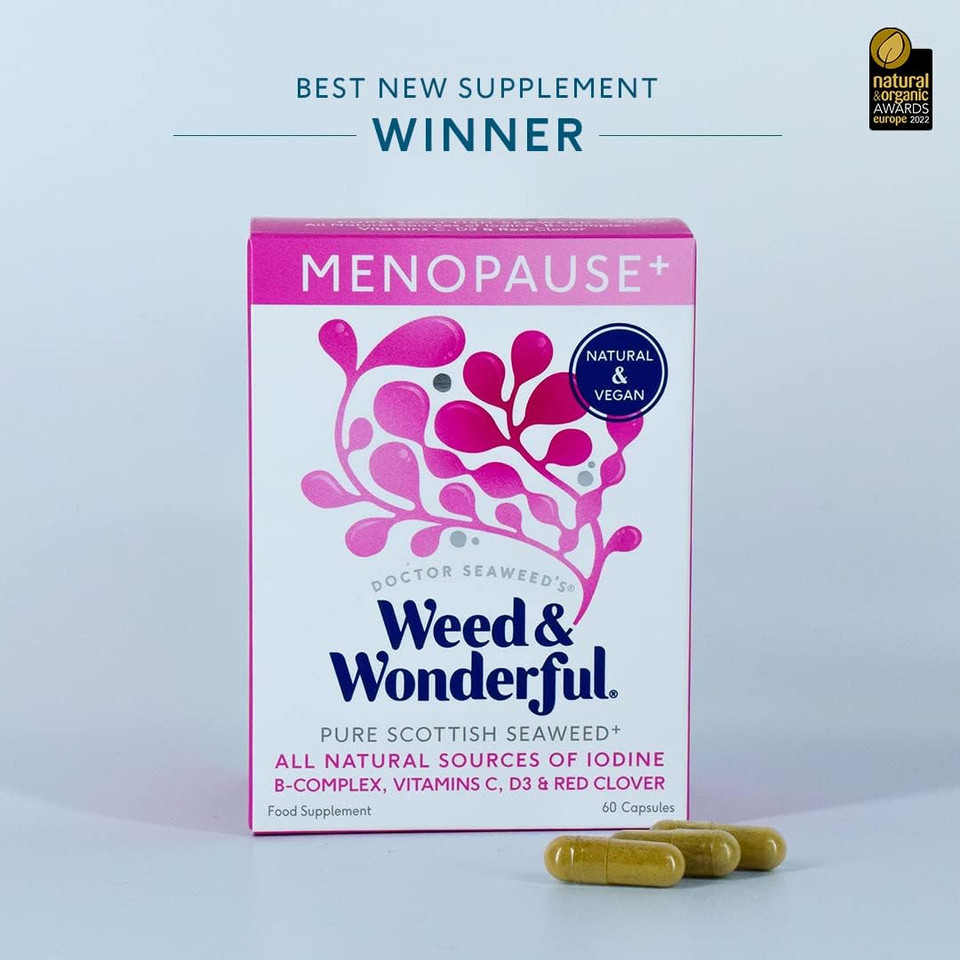 Doctor Seaweed | Menopause+ Capsules | 1 Months Supply | Organic Scottish Seaweed With Vitamins | Natural Supplement For Women