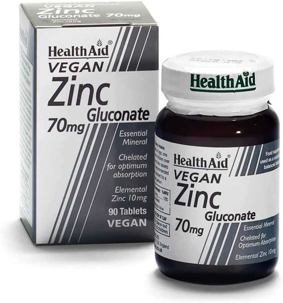 HealthAid Zinc Gluconate 70mg - 90 Tablets