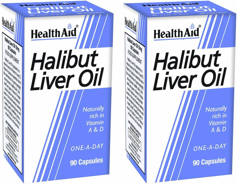 HealthAid Halibut Liver Oil Pack of 2 x 90 Capsules (180 Capsules)