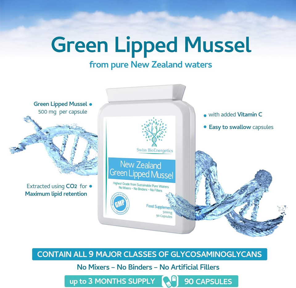 Green Lipped Mussel 500Mg 90 Capsules  Sustainably Sourced From Pure New Zealand Waters, Expertly Extracted Using Co2  No Mixers  No Binders  No Fillers