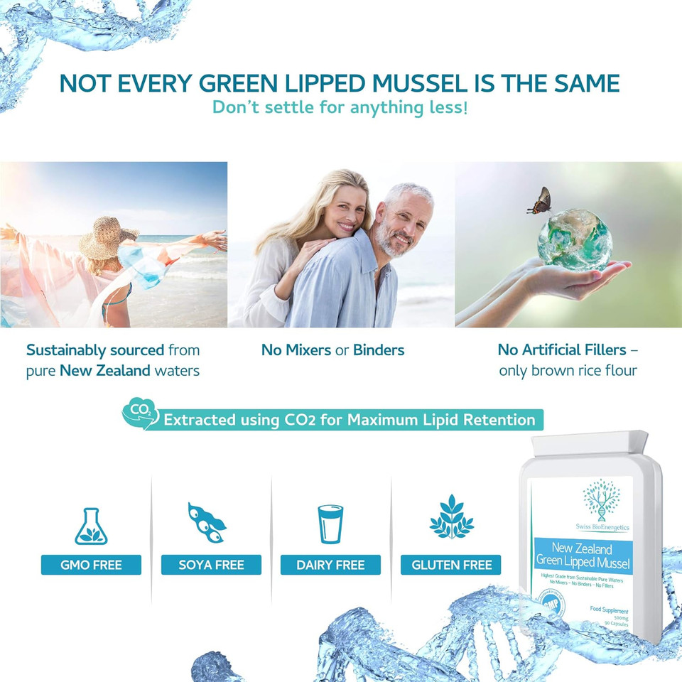 Green Lipped Mussel 500Mg 90 Capsules  Sustainably Sourced From Pure New Zealand Waters, Expertly Extracted Using Co2  No Mixers  No Binders  No Fillers