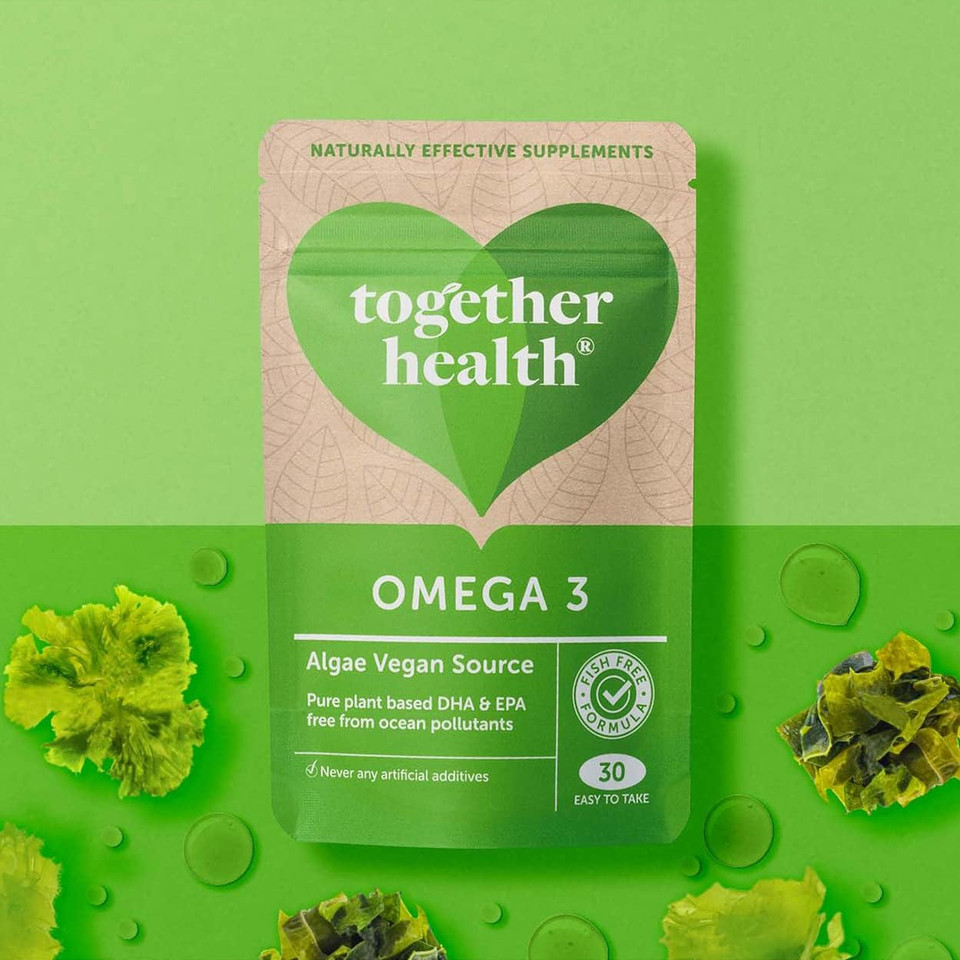 Algae Omega 3  Together Health  Pure Algae Omega 3  Unique Plant Source Of Dha & Epa  Vegan Friendly - Made In The Uk  30 Softgels