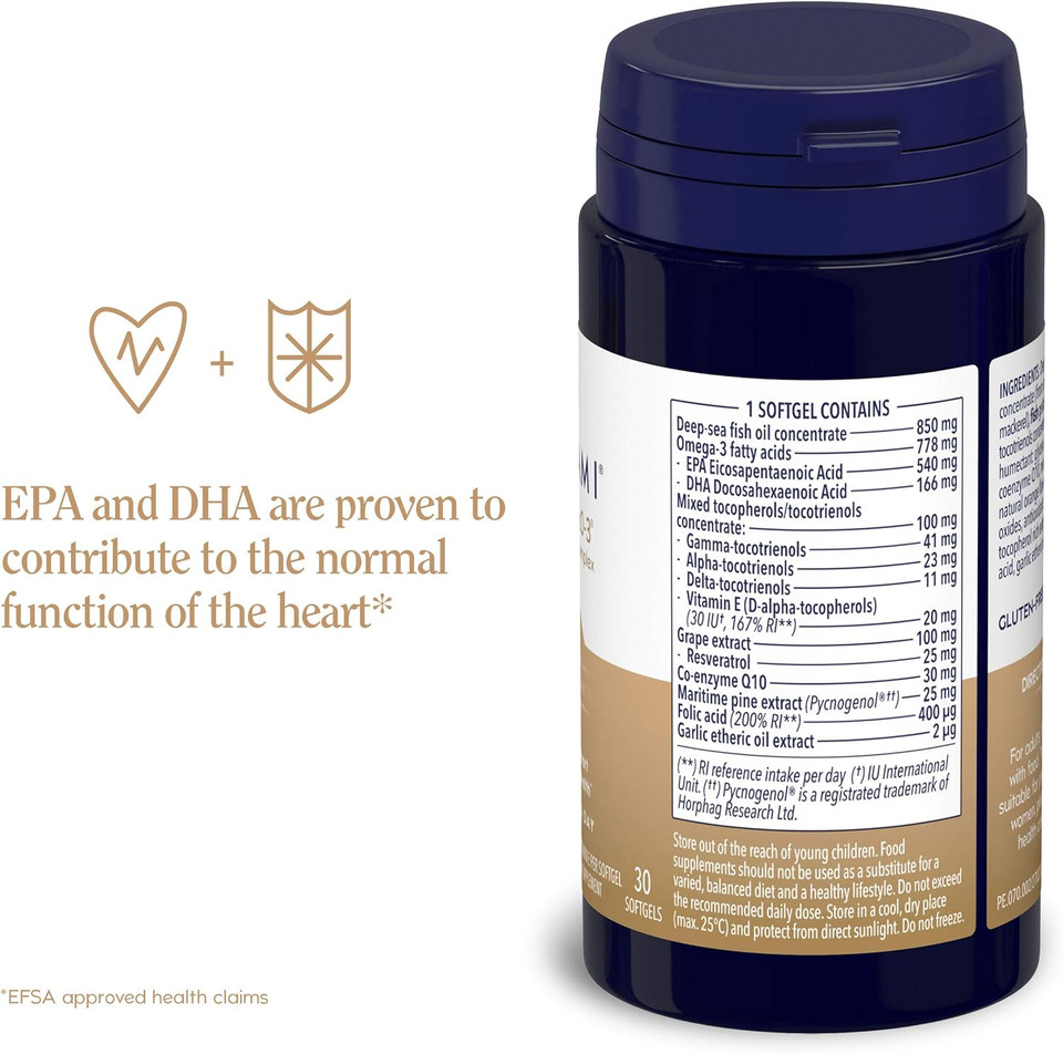 Omega 3 Fish Oil Supplement - Minami - PluShinzO-3 - High Concentration of EPA & DHA Formula - Maintains Heart and Immunity Health - 30 Softgels