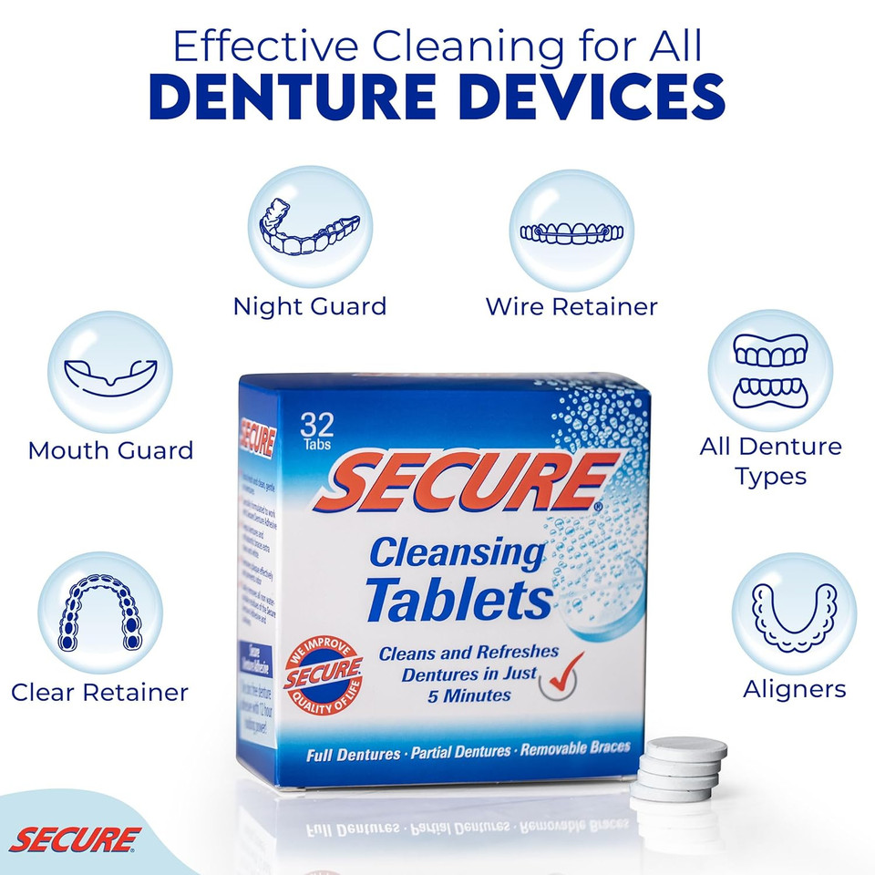 Secure - Secure Denture Cleansing Tablets 32 Tabs