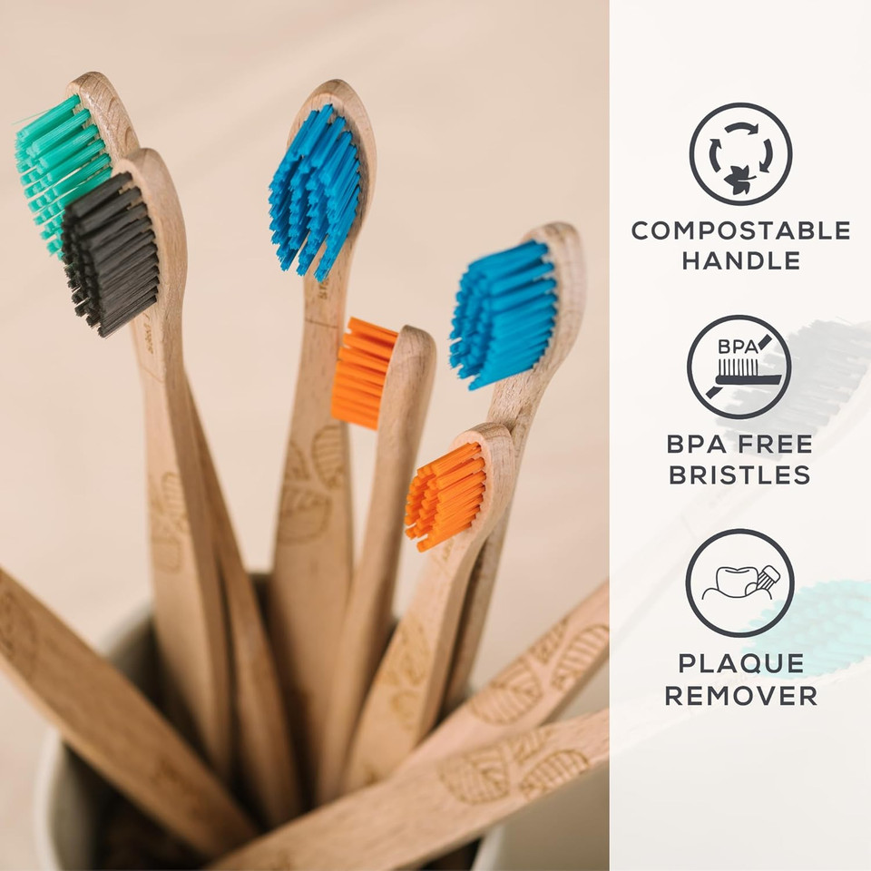 Georganics Firm Bristles Natural Beechwood Toothbrush
