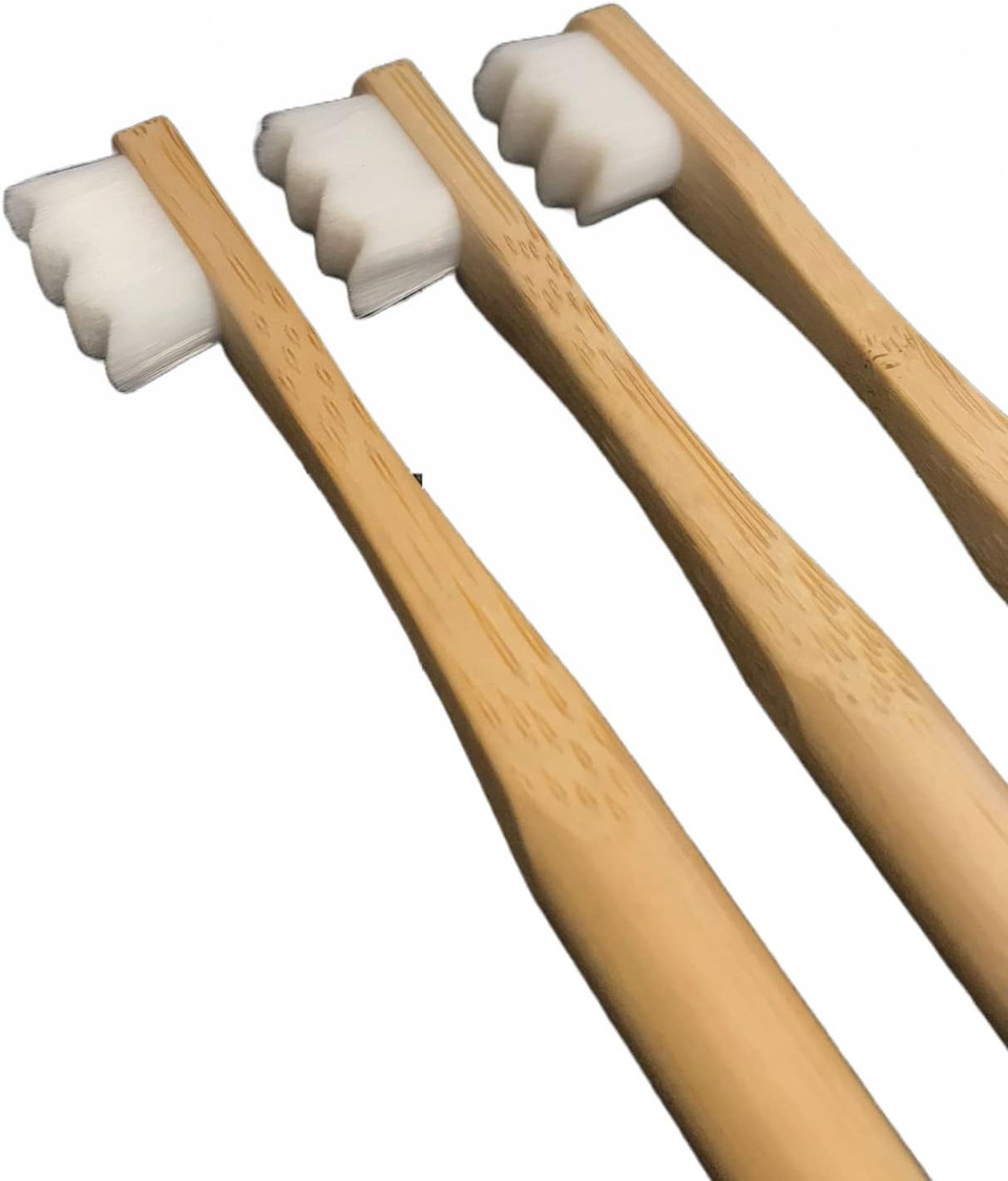 LiveCoco Bamboo Toothbrushes, Nano Bristles (Adult), Super Soft Bristles (10,000+ bristles), Recyclable & Biodegradable Body