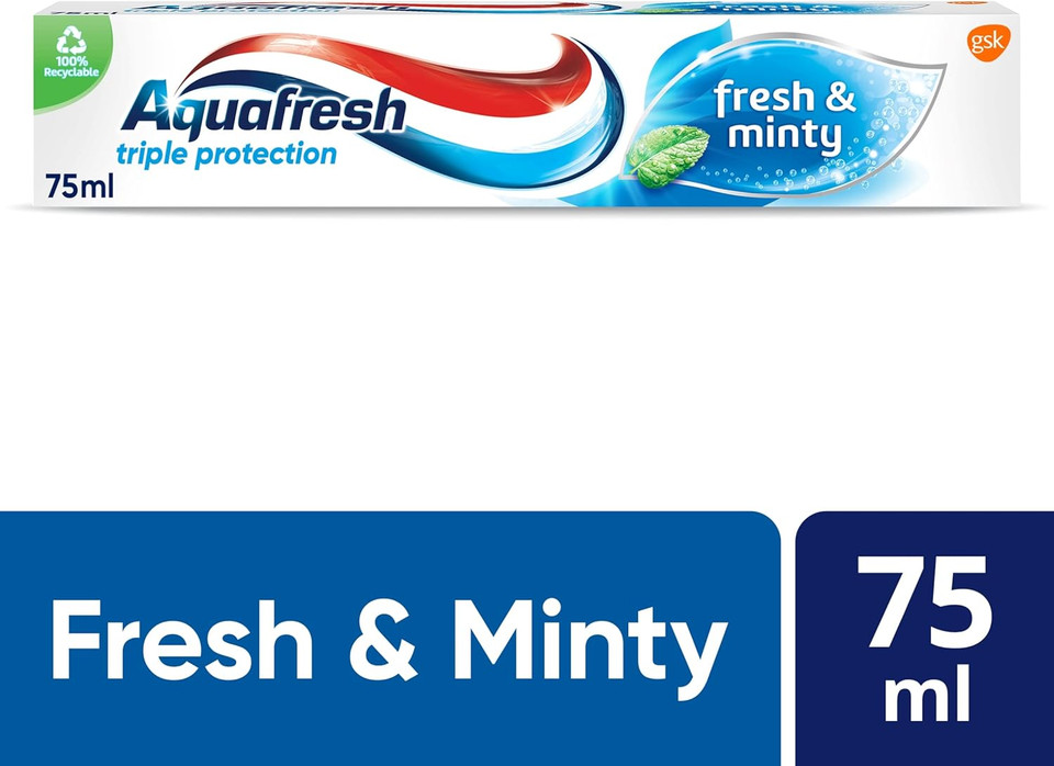 Aquafresh Toothpaste Triple Protection Fresh & Minty, 75 Ml (Pack Of 1)