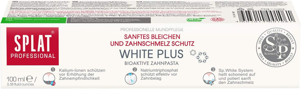 Splat White Plus Toothpaste, 100 Ml