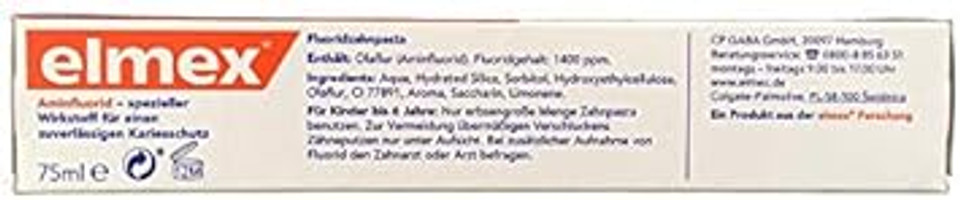 Elmex Toothpaste Junior 6-12 Years Old 3x75ml, 3x2.5oz by Elmex