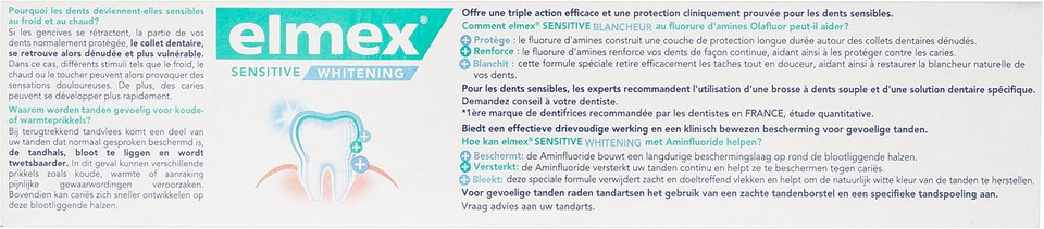 Elmex Sensitive Whitening Toothpaste, 75 ml, Pack of 3