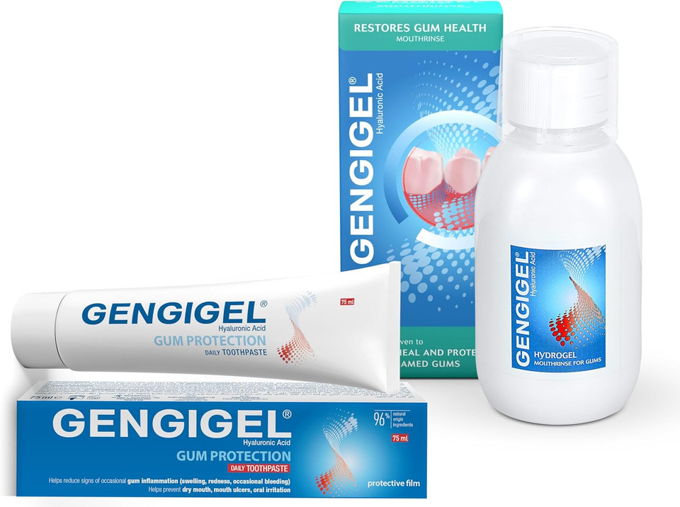 Gengigel Mouthrinse 300ml & Gengigel Toothpaste 75ml Bundle