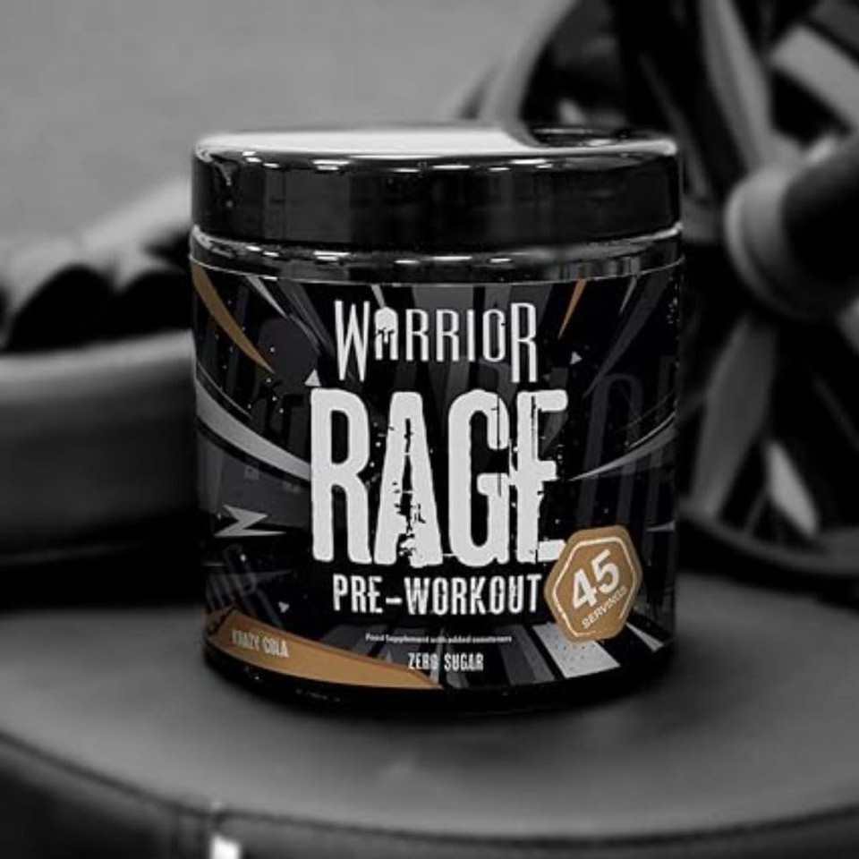 Warrior Rage Pre Workout Powder 392G - High Caffeine Energy & Focus - 45 Servings - Krazy Cola | Warrior Supplements