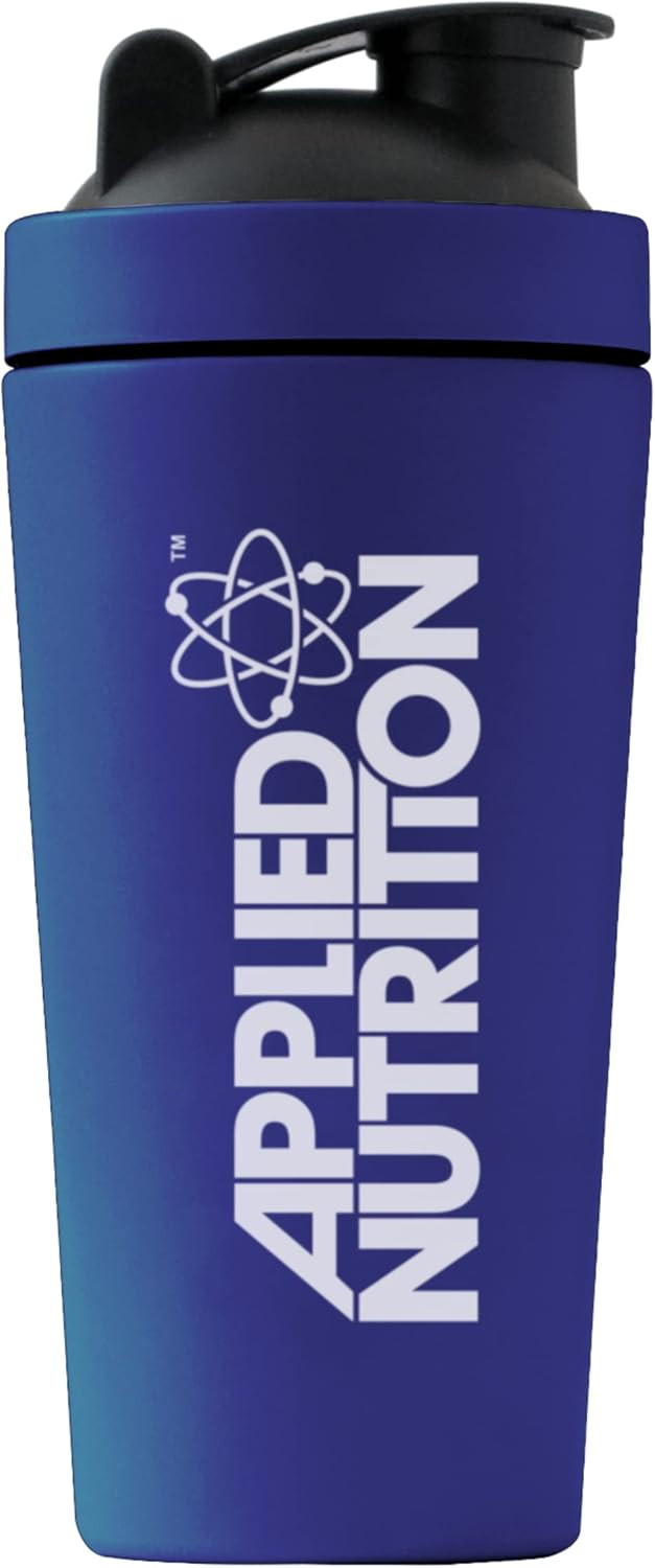 Applied Nutrition Bundle Metal Protein Shaker + 5 Sample Bundle - Sports Supplements Stainless Steel Shaker, Metal Shaker Bottle, Durable & Lightweight (750ml)