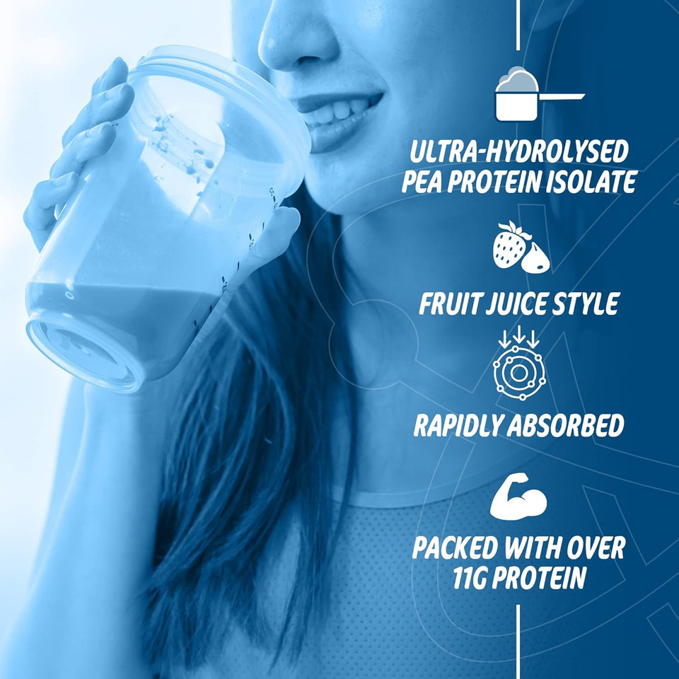 Applied Nutrition Clear Vegan Protein - Hydrolysed Pea Protein Isolate, Refreshing Vegan High Protein Powder, Fruit Juice Style Flavours (Strawberry & Raspberry) (300G - 20 Servings)