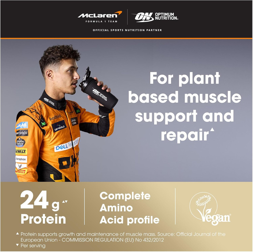 Optimum Nutrition Gold Standard 100% Plant Based Protein Powder for Men and Women, Vegan Protein Shake Powder, Post Workout or anytime throughout the day, Chocolate Flavour, 20 Servings, 684g