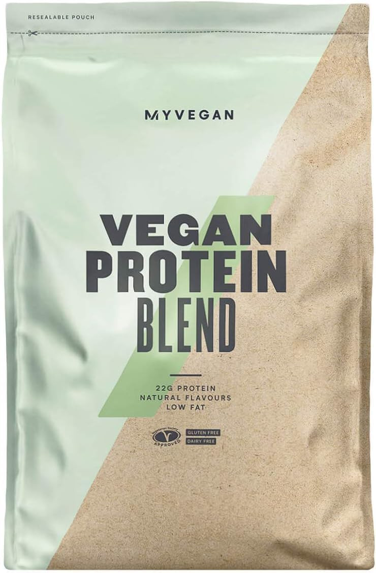 MyVegan Protein Blend by MyProtein. Natural Vegan Protein Powder with 5g of BCAAs. Great Tasting Strawberry Flavoured Plant Based Pea Protein. Gluten-Free and Low in Sugar - 1kg (33 Servings)