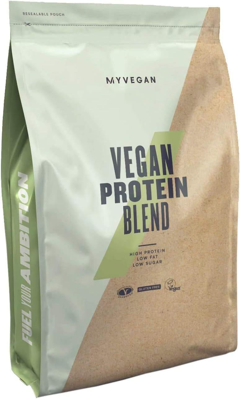 MyVegan Protein Blend by MyProtein. Natural Vegan Protein Powder with 5g of BCAAs. Great Tasting Strawberry Flavoured Plant Based Pea Protein. Gluten-Free and Low in Sugar - 1kg (33 Servings)