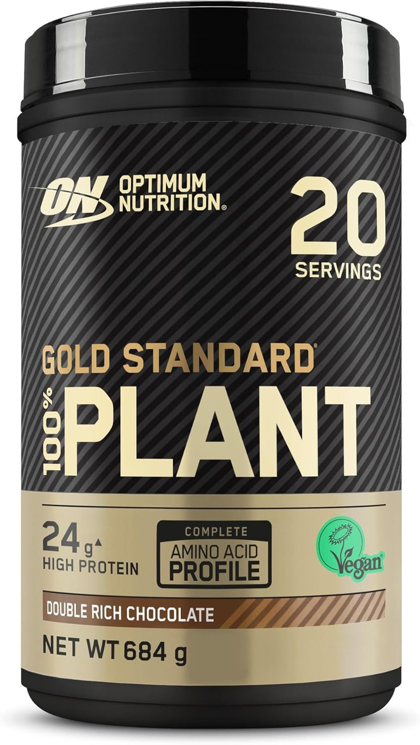 Optimum Nutrition Gold Standard 100% Plant Based Protein Powder for Men and Women, Vegan Protein Shake Powder, Post Workout, or anytime throughout the day, Vanilla Flavour, 21 Servings, 684g