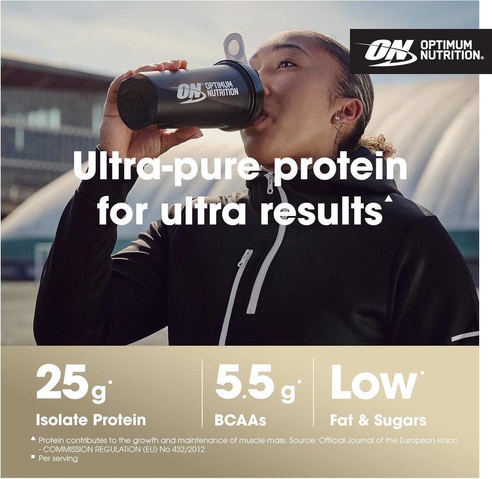 Optimum Nutrition ON Gold Standard 100% Isolate Pure Whey Protein, Naturally Occurring BCAAs and Glutamine, Pre and Post Workout, Chocolate Flavour, 31 Servings, 930 g