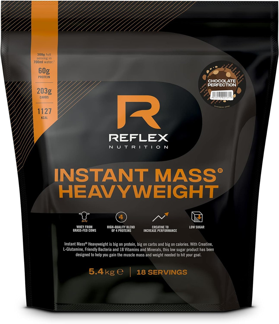 Reflex Nutrition Instant Mass Heavyweight, Mass Protein Powder, Over 1000 Calories Per Serving, 60G Protein, 18 Vitamins (Chocolate Perfection) (5.4Kg)