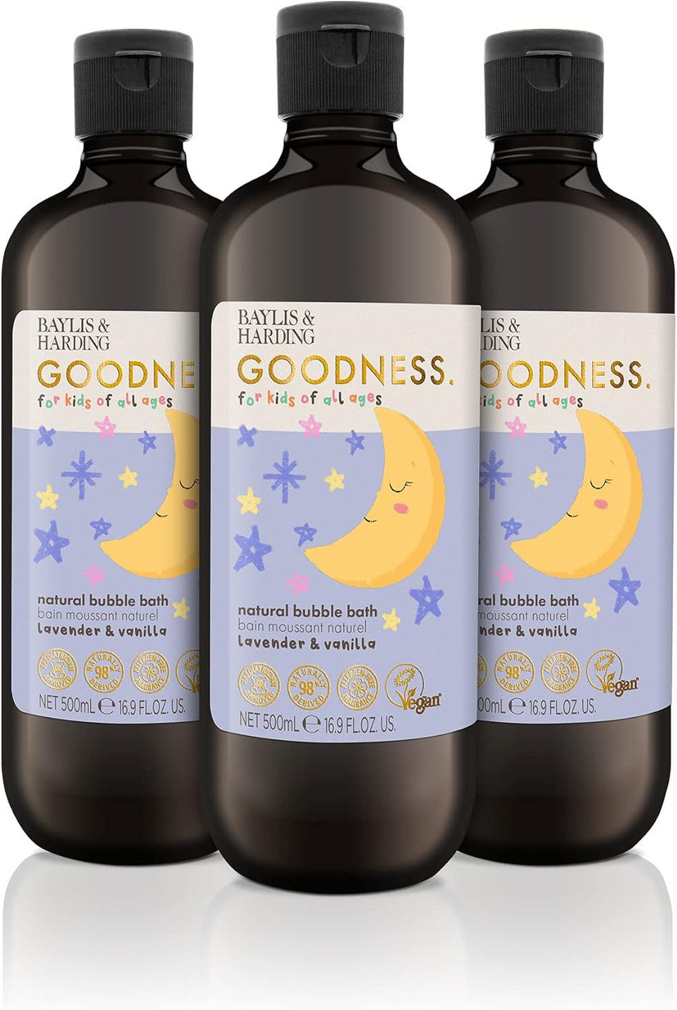 Baylis & Harding Goodness Kids Lavender & Vanilla Natural Bubble Bath, 500 Ml (Pack Of 3) - Vegan Friendly
Color: Lavender & Vanilla Bubble Bath
