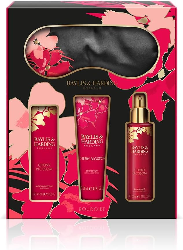 Baylis & Harding Boudiore Cherry Blossom Luxury Beauty Sleep Gift Set (Pack of 1) - Vegan Friendly