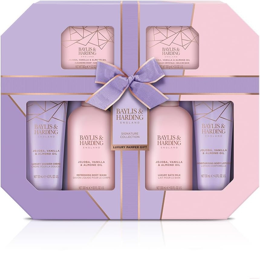 Baylis & Harding Jojoba, Vanilla & Almond Oil Ultimate Bathing Large Gift Set (Pack Of 1) - Vegan Friendly