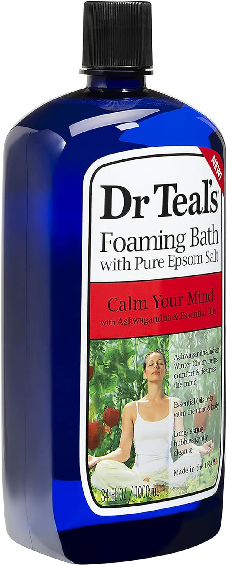 Dr Teal'S Ashwagandha Foaming Bath 1L, Clear