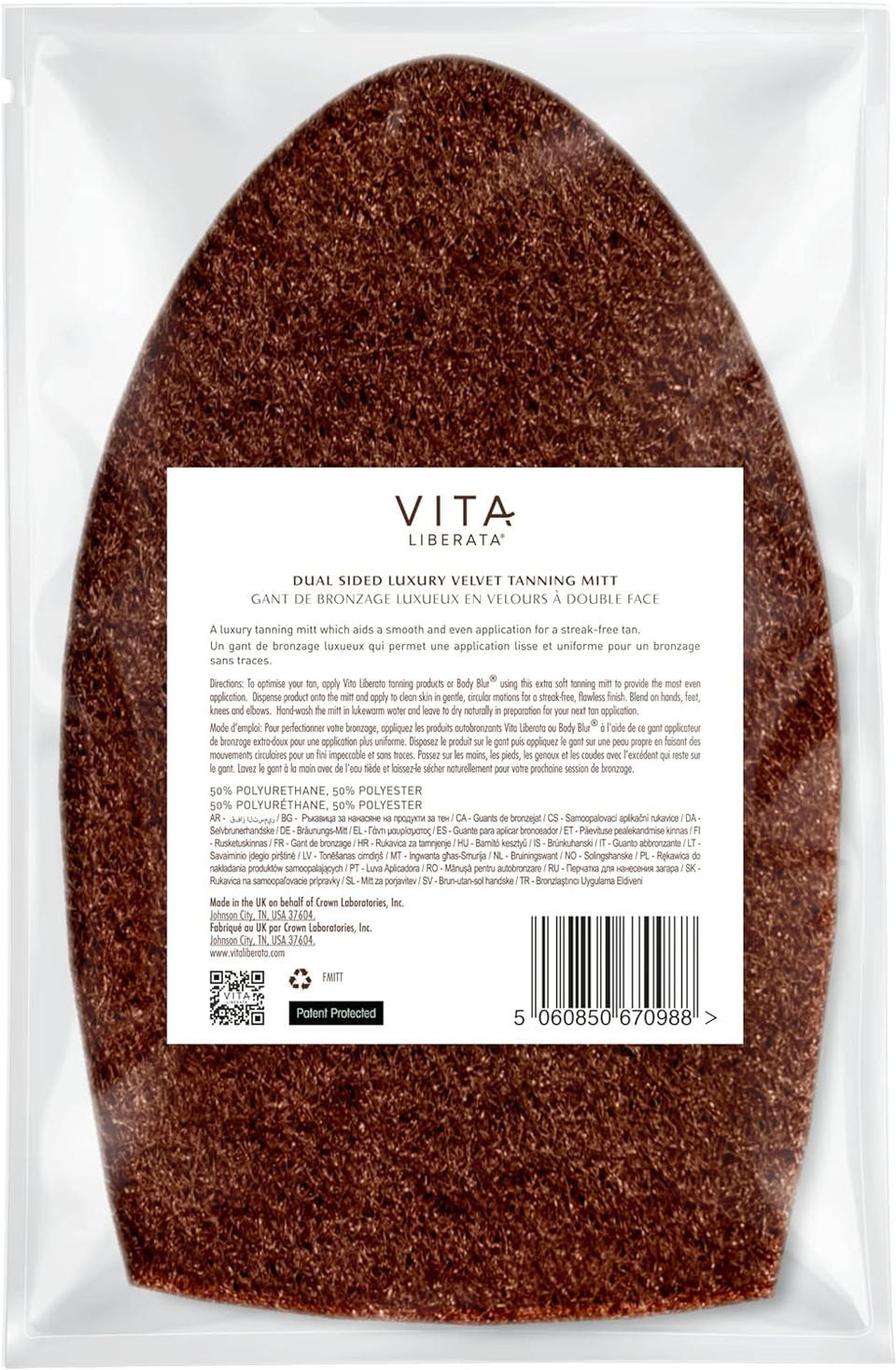 Vita Liberata Dual Sided Luxury Velvet Tanning Mitt | New