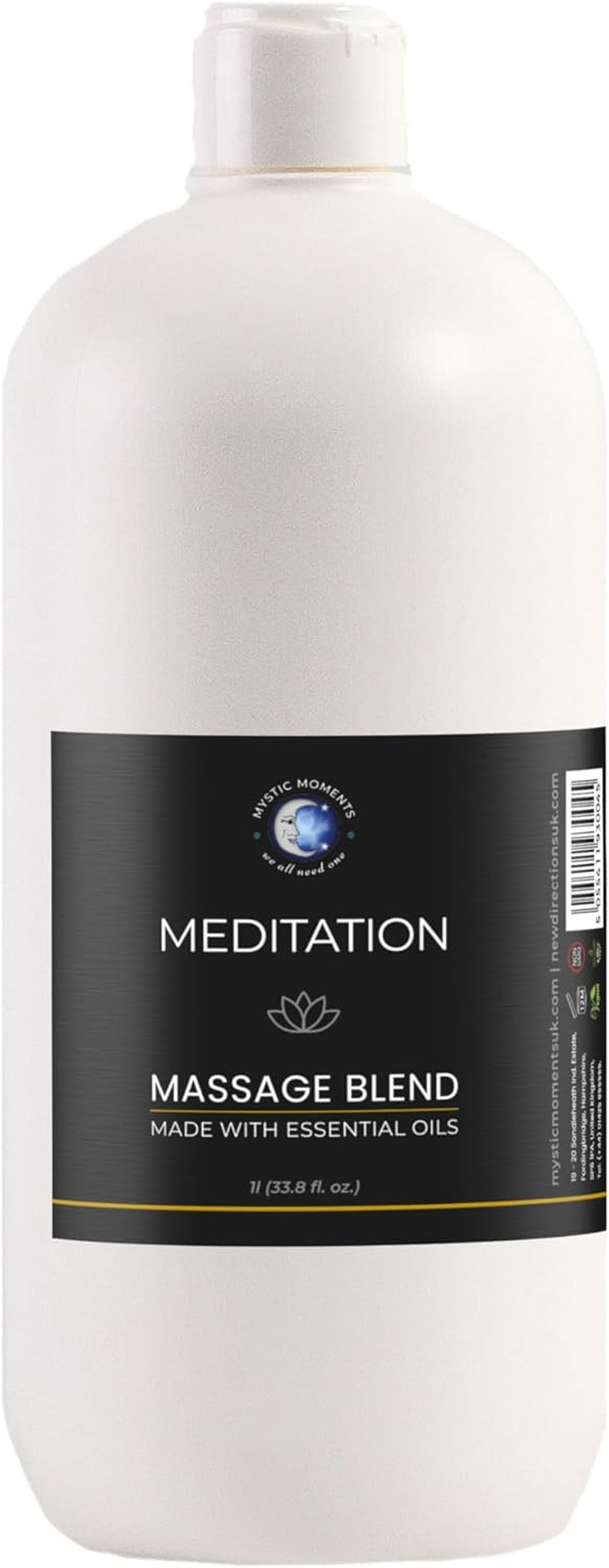 Mystic Moments | Meditation Aromatherapy Massage Oil Blend 250ml - Natural Massage Blend Made with Essential Oils for Spa & Massage Therapy